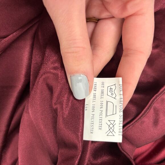 Revelry Gwen Burgundy Red Velvet Maxi Dress - Picture 6 of 6